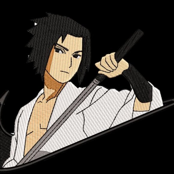 New- White&black Embroidered Sasuke Uchiha anime box hoodies - Picture 3 of 3